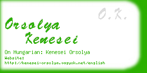 orsolya kenesei business card